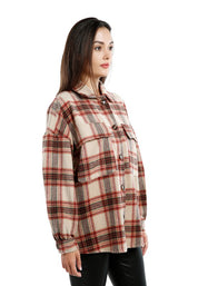 Women's Oversized Plaid Flannel Shacket