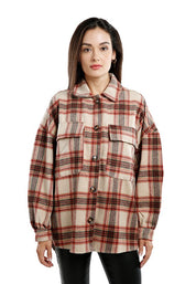 Women's Oversized Plaid Flannel Shacket