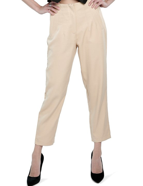 High Waist Semi Casual Trousers