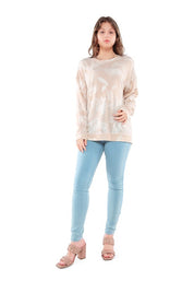 Women's Relaxed Fit Printed Fleece Tunic Top