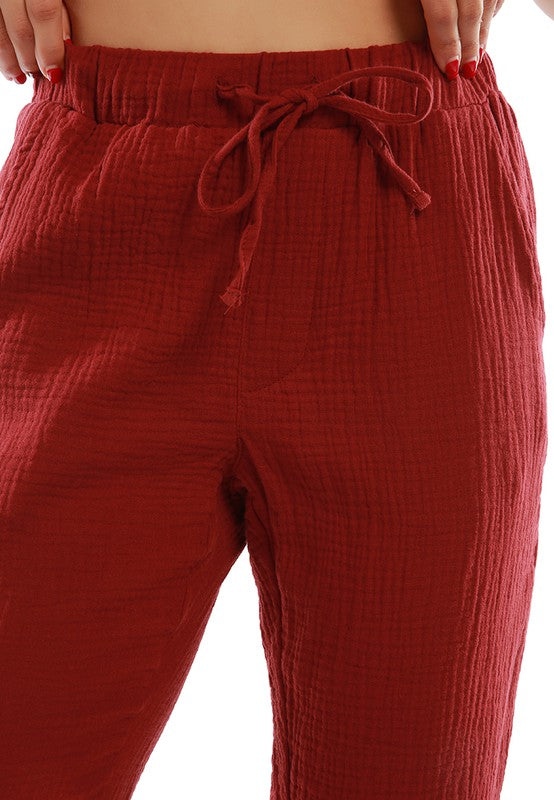 Men's Lightweight Drawstring Narrow Bottom Summer Pants