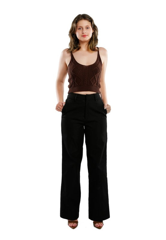 Women's Flared High Waist Trousers