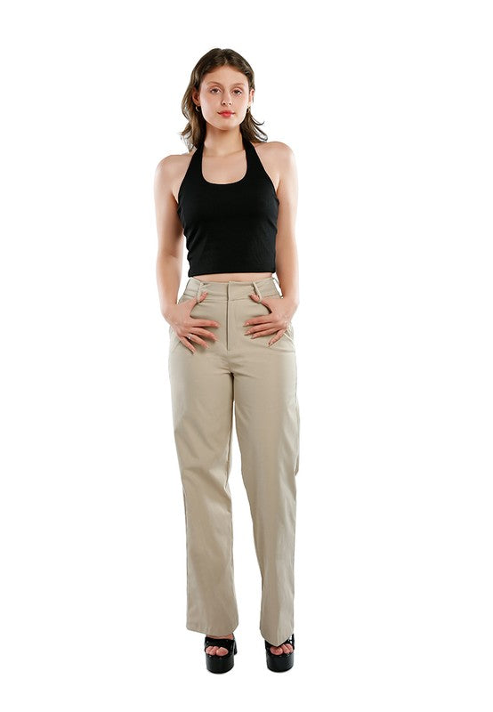 Women's Flared High Waist Trousers