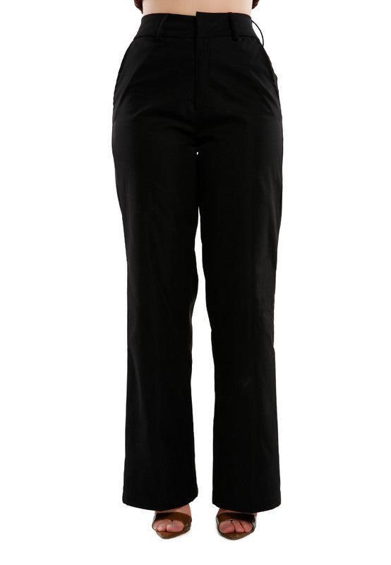 Women's Flared High Waist Trousers