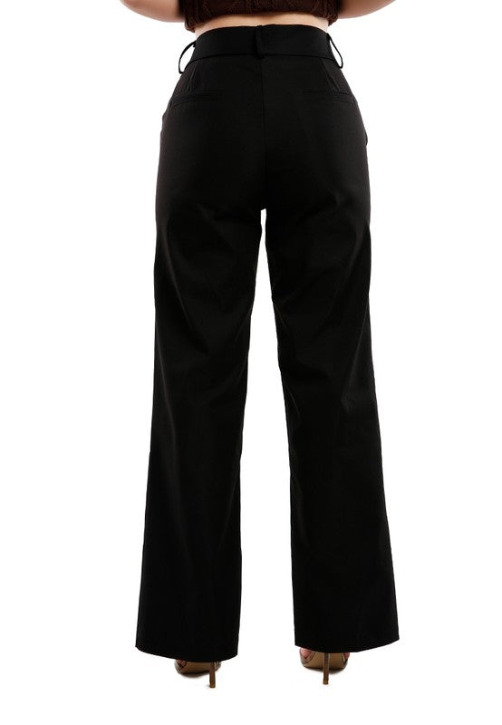 Women's Flared High Waist Trousers