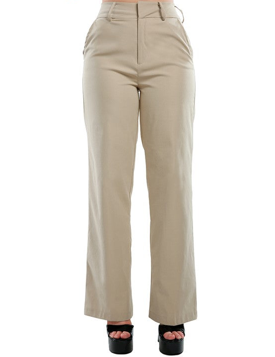 Women's Flared High Waist Trousers