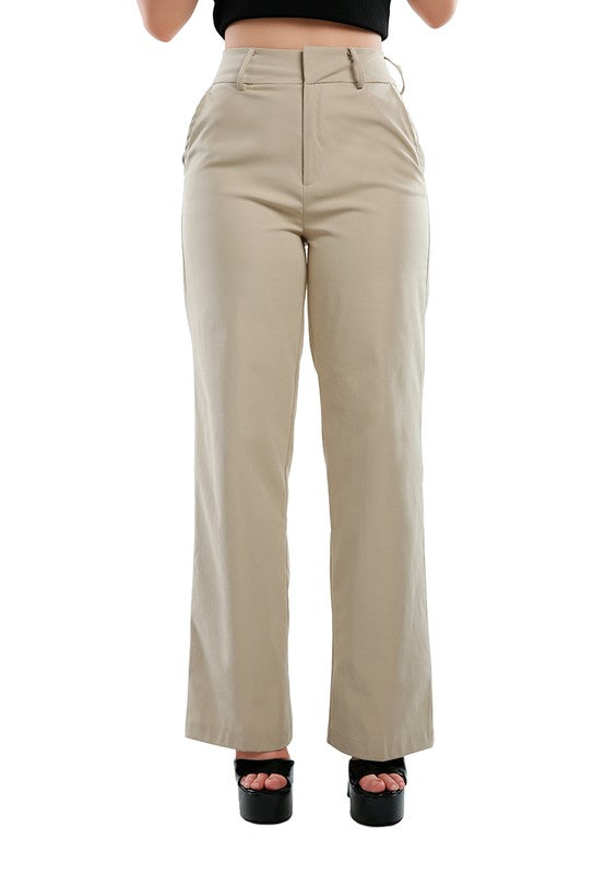 Women's Flared High Waist Trousers