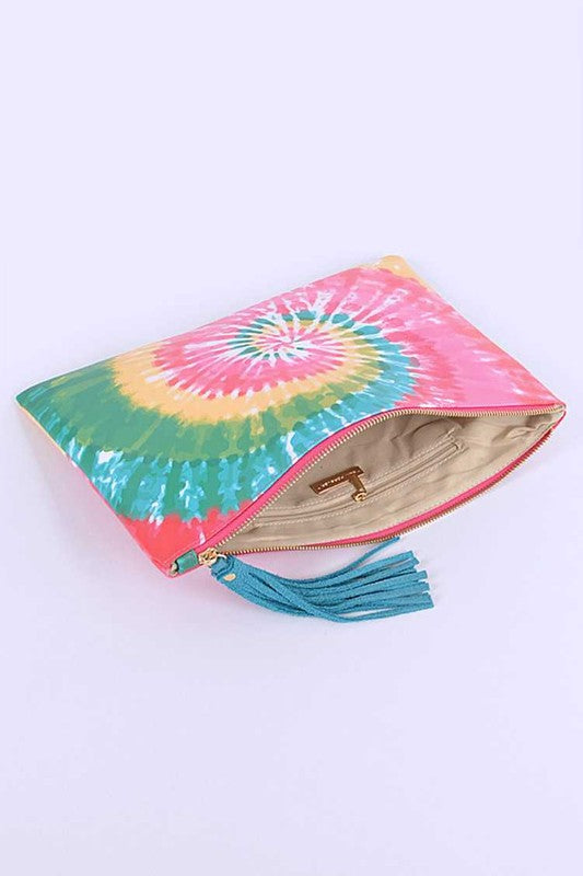 Women's Tie Dye Envelope Clutch Bag