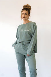 Women's Fleece Crewneck Sweatshirt for Beach Vacations