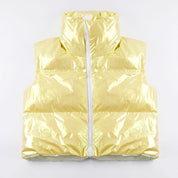 Metallic puffer vest