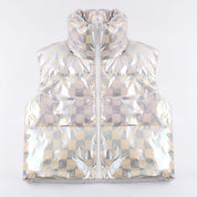 Metallic puffer vest