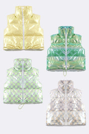 Metallic puffer vest