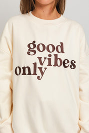 Women's Oversized Letter Embroidery Sweatshirt