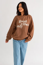 Women's Oversized Letter Embroidery Sweatshirt