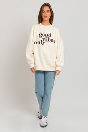 Women's Oversized Letter Embroidery Sweatshirt