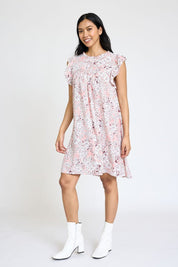 Women's Spring Ruffle Hem Shift Dress