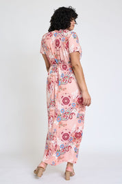 Women's Plus Floral Surplice Maxi Dress with Sash