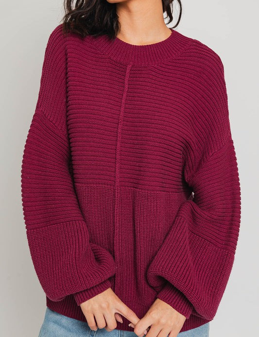 Ribbed Knitted Sweater