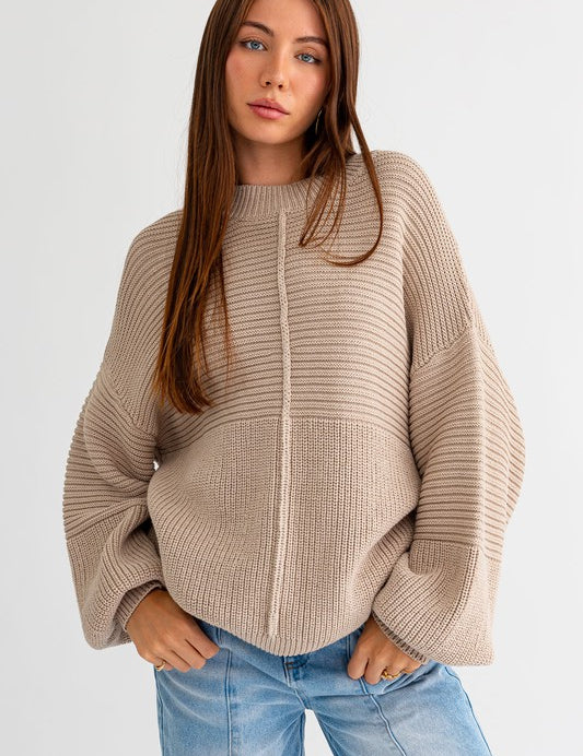 Ribbed Knitted Sweater