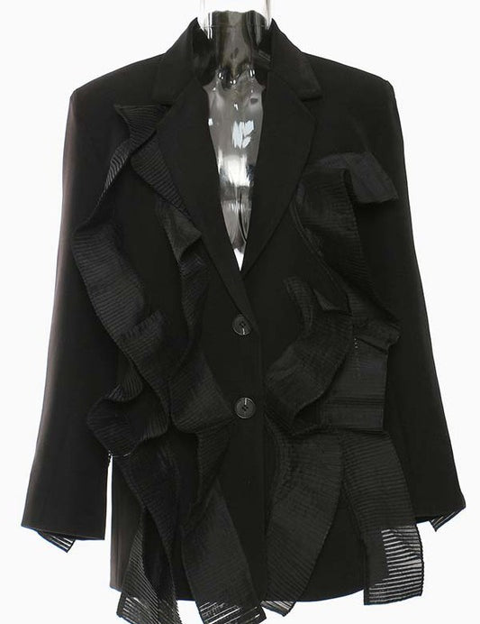 Women's Multi-Mash Crepe Blazer with Long Sleeves