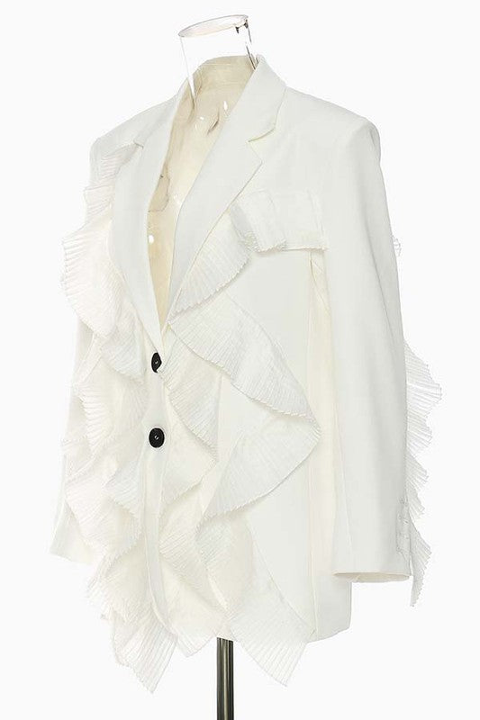 Women's Multi-Mash Crepe Blazer with Long Sleeves