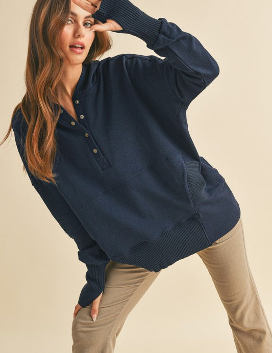 Women's Oversized Cotton Hoodie Pullover