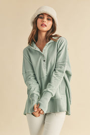 Women's Oversized Cotton Hoodie Pullover