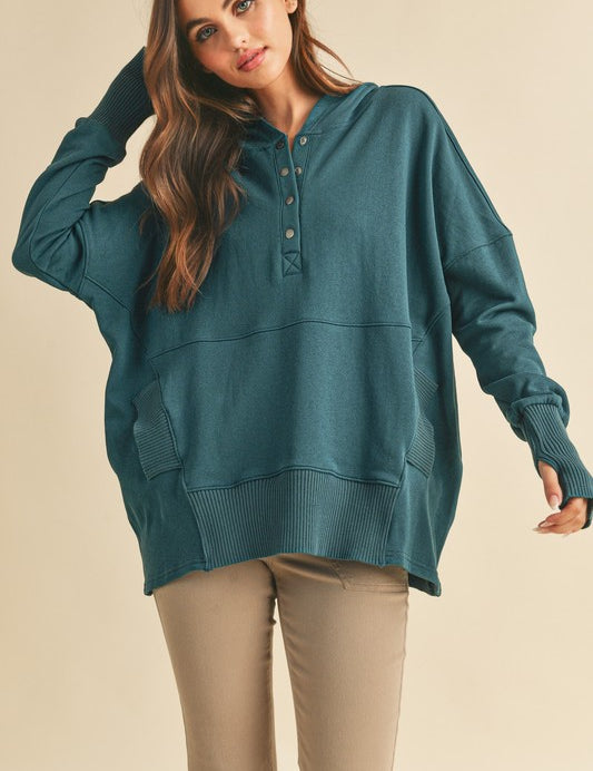 Women's Oversized Cotton Hoodie Pullover