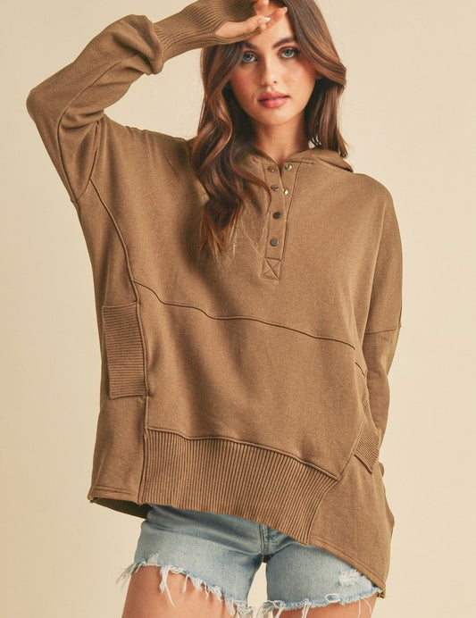 Women's Oversized Cotton Hoodie Pullover