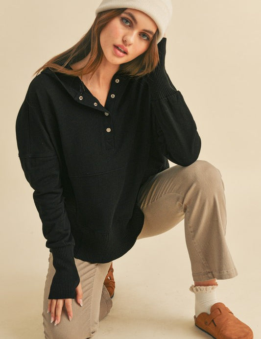 Women's Oversized Cotton Hoodie Pullover