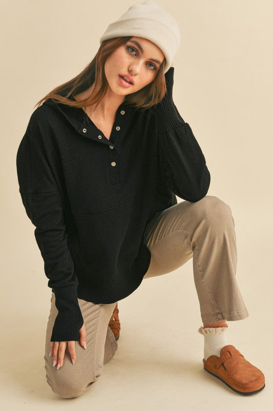 Women's Oversized Cotton Hoodie Pullover