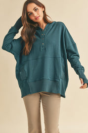 Women's Oversized Cotton Hoodie Pullover