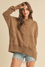 Women's Oversized Cotton Hoodie Pullover