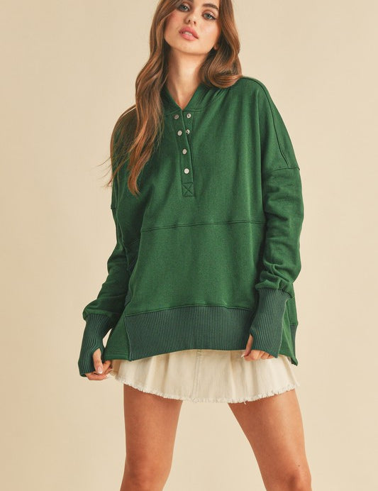 Women's Oversized Cotton Hoodie Pullover