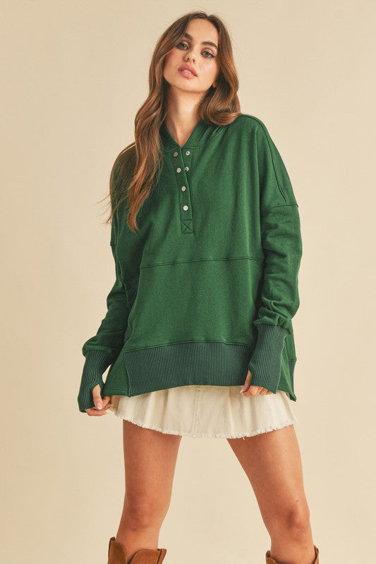 Women's Oversized Cotton Hoodie Pullover