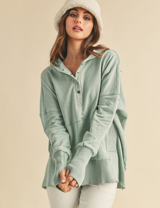 Women's Oversized Cotton Hoodie Pullover