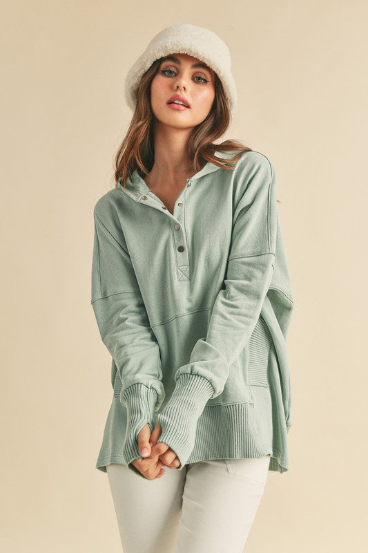 Women's Oversized Cotton Hoodie Pullover