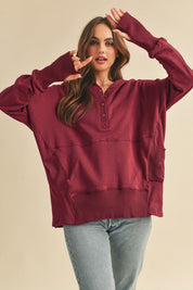 Women's Oversized Cotton Hoodie Pullover