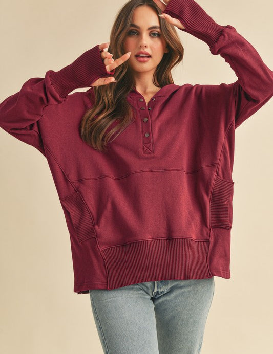 Women's Oversized Cotton Hoodie Pullover