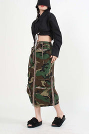 Women's Two-Way Maxi Skirt with Elasticized Waist
