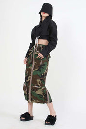Women's Two-Way Maxi Skirt with Elasticized Waist