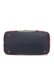 Women's Casual Faux Crocodile-Embossed Duffle Bag
