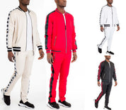 Men's Full Zip Diamond Tape Track Suit