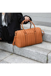 Women's Casual Quilted Vegan Leather Duffle Bag