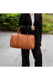 Women's Casual Quilted Vegan Leather Duffle Bag