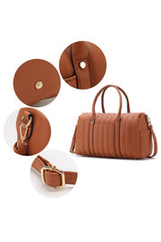 Women's Casual Quilted Vegan Leather Duffle Bag