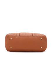 Women's Casual Quilted Vegan Leather Duffle Bag