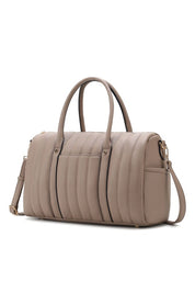 Women's Casual Quilted Vegan Leather Duffle Bag