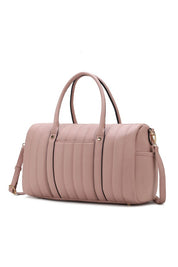 Women's Casual Quilted Vegan Leather Duffle Bag