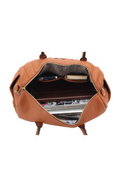 Women's Casual Quilted Vegan Leather Duffle Bag